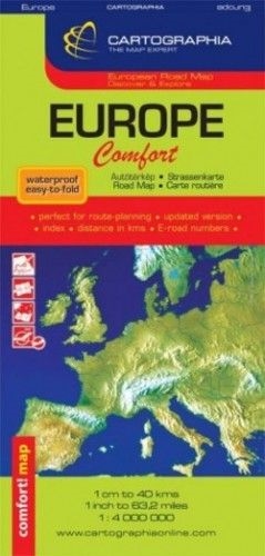 Európa Comfort térkép  1:4 000 000