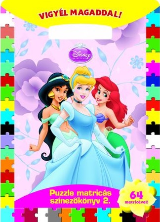 Disney Hercegnők - Vigyél magaddal - Puzzle matricás színezőkönyv 2.