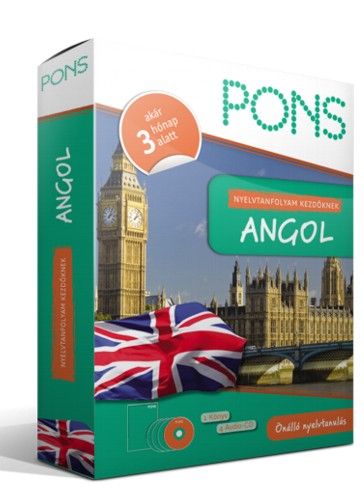 Pons Nyelvtanfolyam kezdőknek - Angol - Önálló nyelvtanulás - 1 könyv - 4 Audio-CD