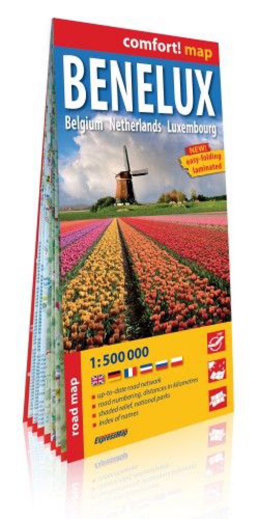 Benelux államok Comfort térkép 1:500000 (Expressmap) 2018 - Belgium, Hollandia, Luxemburg