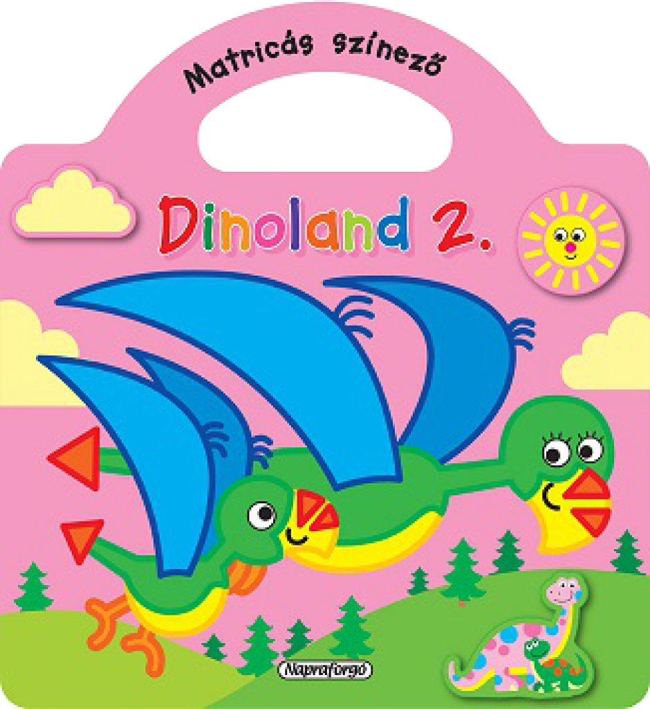 Dinoland - 2. Rózsaszín - Matricás színező