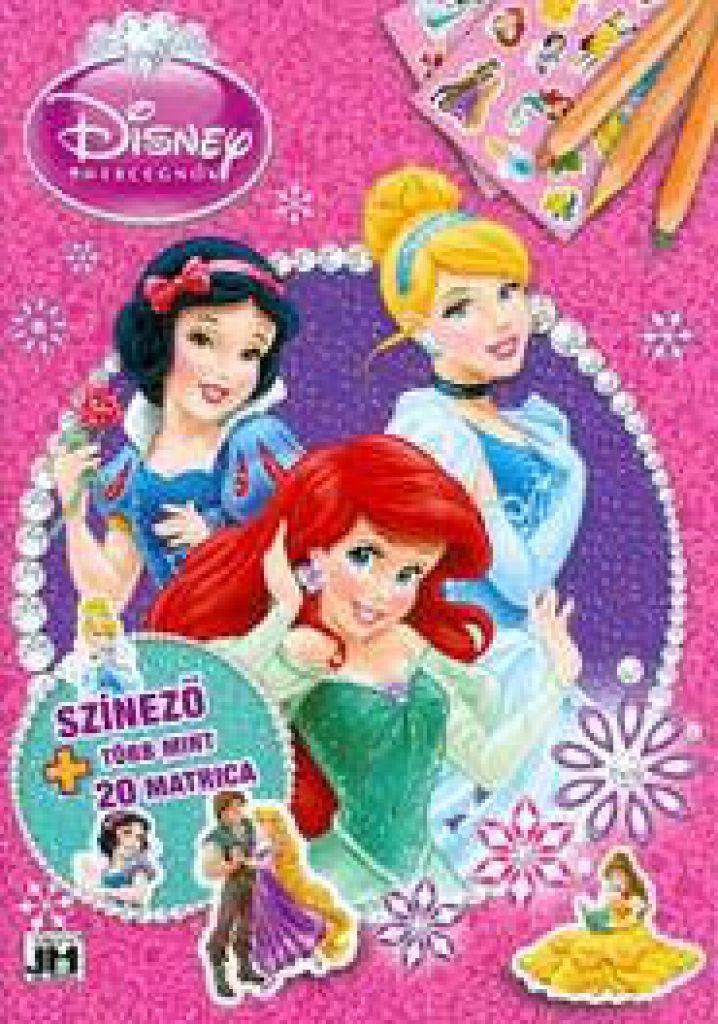 Disney Hercegnők - A/4 matricás színező