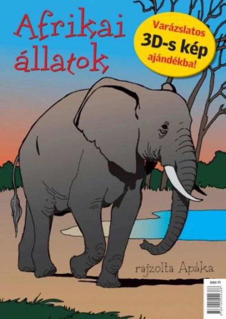 Afrikai állatok - kifestőkönyv -